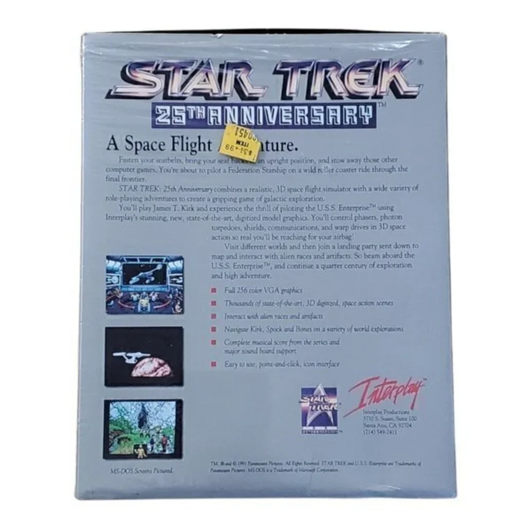 Star Trek 25th Anniversary Collectible Computer‎ Game Interplay 5.25